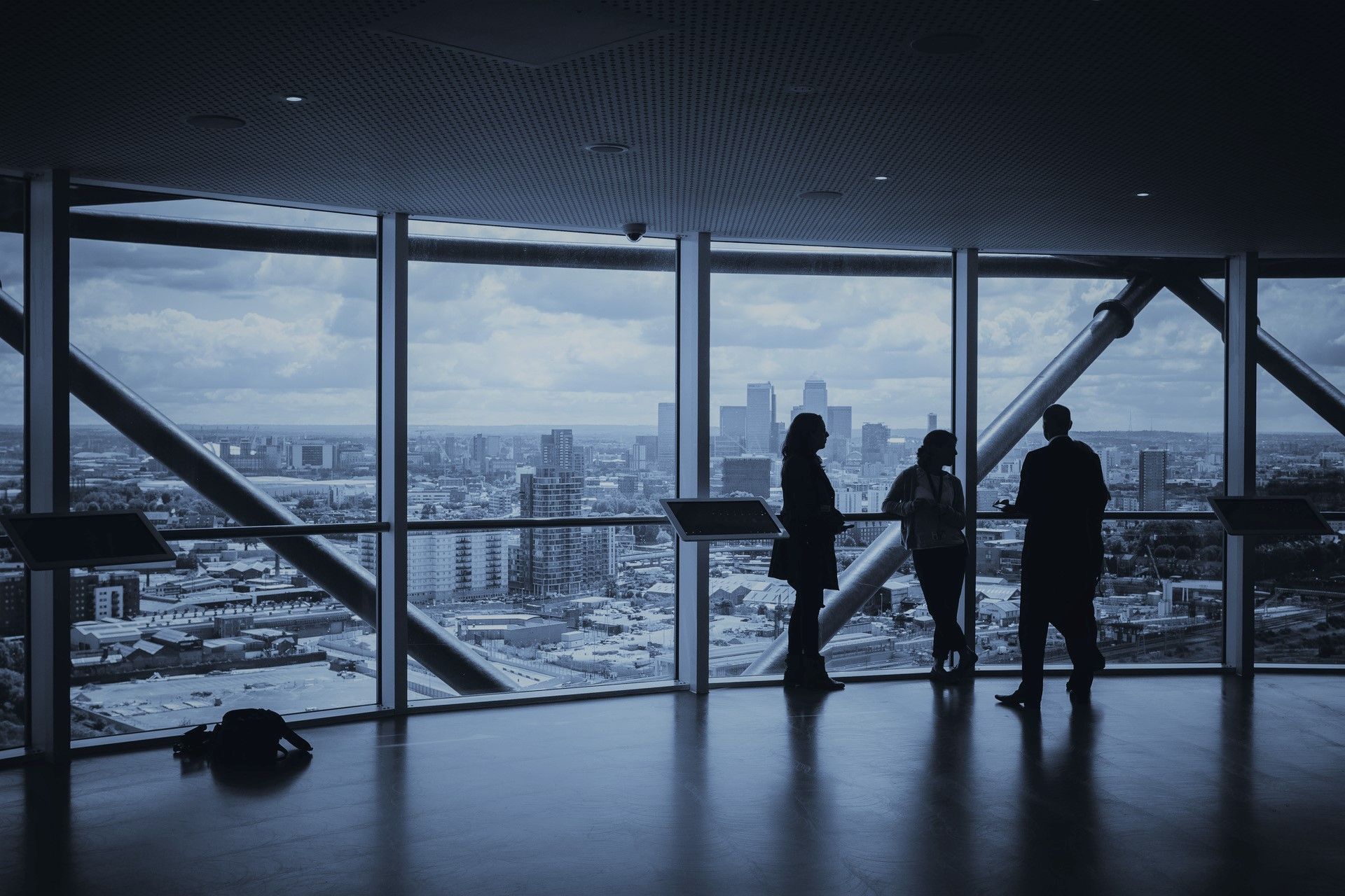 Office room on the top floor with city views